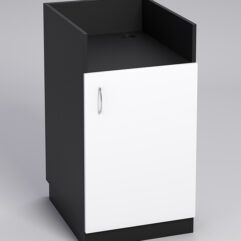 Прилавок под кассу ТОРГОВЫЙ №5, Черный, дверь белая