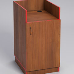 Прилавок под кассу ТОРГОВЫЙ №5, Орех, кромка красная