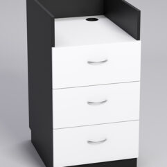 Прилавок под кассу ТОРГОВЫЙ №6, Черный с белым