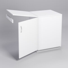 Прилавок ТОРГОВЫЙ №5 с хлопушкой 600мм, Белый