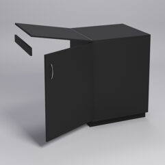 Прилавок ТОРГОВЫЙ №5 с хлопушкой 600мм, Черный