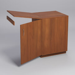 Прилавок ТОРГОВЫЙ №5 с хлопушкой 600мм, Орех