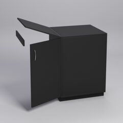 Прилавок ТОРГОВЫЙ №5 с хлопушкой 450мм, Черный