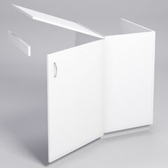 Прилавок под кассу ТОРГОВЫЙ №5 с хлопушкой, Белый