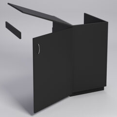 Прилавок под кассу ТОРГОВЫЙ №5 с хлопушкой, Черный