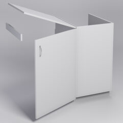 Прилавок под кассу ТОРГОВЫЙ №5 с хлопушкой, Серый