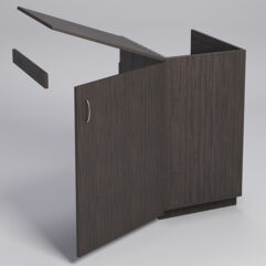 Прилавок под кассу ТОРГОВЫЙ №5 с хлопушкой, Дуб Венге