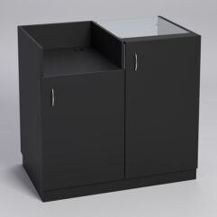 Прилавок под кассу ТОРГОВЫЙ №7 с дверкой, Черный