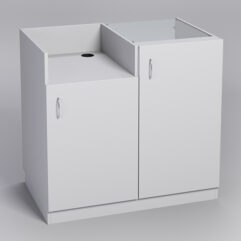 Прилавок под кассу ТОРГОВЫЙ №7 с дверкой, Серый