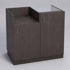 Прилавок под кассу ТОРГОВЫЙ №7 с дверкой, Дуб Венге