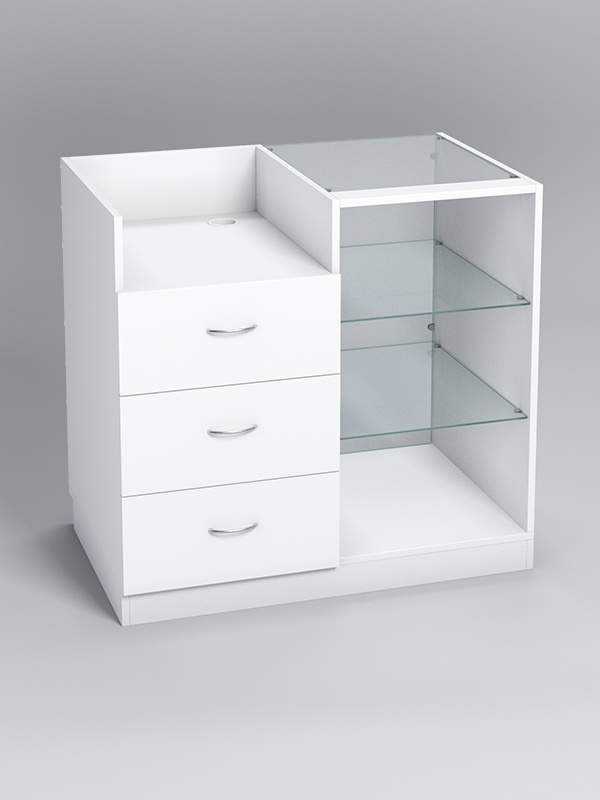 Прилавок под кассу ТОРГОВЫЙ №8, Белый