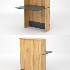 Модуль с царгой и столешницей СТАЙЛ №1, Дуб Золотистый и Темно-Серый