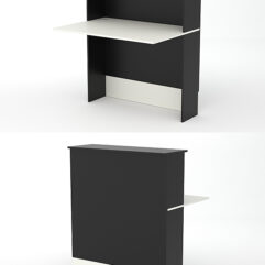 Модуль с царгой и столешницей СТАЙЛ №2, Черный и Белый