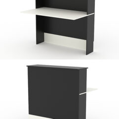 Модуль с царгой и столешницей СТАЙЛ №3, Черный и Белый