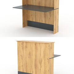 Модуль с царгой и столешницей СТАЙЛ №3, Дуб Золотистый и Темно-Серый