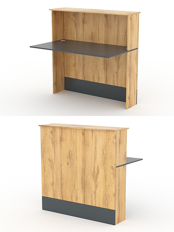 Модуль с царгой и столешницей СТАЙЛ №3, Дуб Золотистый и Темно-Серый