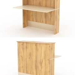 Модуль с царгой и столешницей СТАЙЛ №3, Дуб Золотистый и Крем Вайс