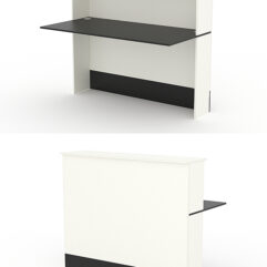 Модуль с царгой и столешницей СТАЙЛ №4, Белый и Черный