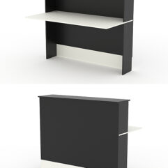 Модуль с царгой и столешницей СТАЙЛ №4, Черный и Белый