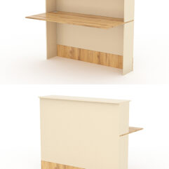 Модуль с царгой и столешницей СТАЙЛ №4, Крем Вайс и Дуб Золотистый