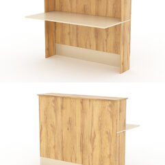 Модуль с царгой и столешницей СТАЙЛ №4, Дуб Золотистый и Крем Вайс