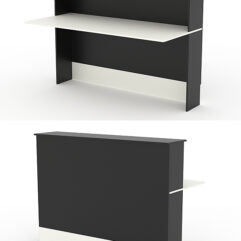 Модуль с царгой и столешницей СТАЙЛ №5, Черный и Белый