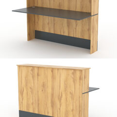 Модуль с царгой и столешницей СТАЙЛ №5, Дуб Золотистый и Темно-Серый