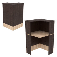 Модуль с царгой и столешницей СТАЙЛ №6 правый, Дуб Венге и Дуб Сонома