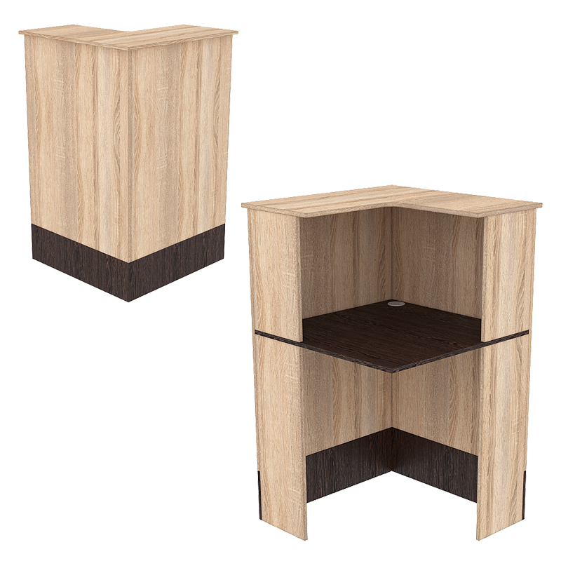 Модуль с царгой и столешницей СТАЙЛ №6 правый, Дуб Сонома + Дуб Венге