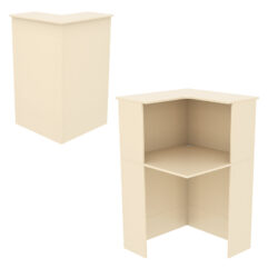 Модуль с царгой и столешницей СТАЙЛ №6 правый, Крем Вайс