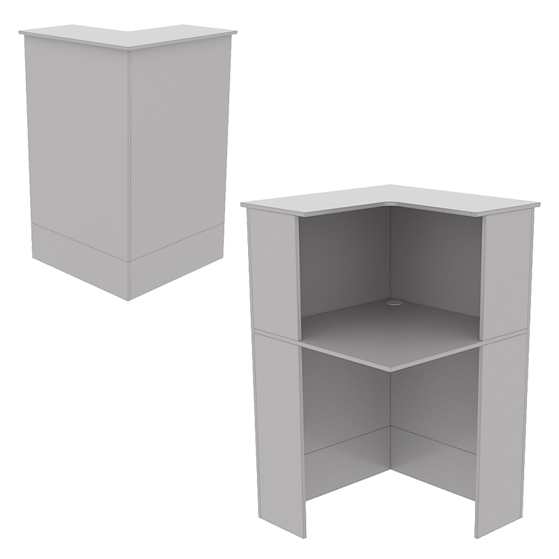 Модуль с царгой и столешницей СТАЙЛ №6 правый, Серый