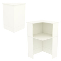 Модуль с царгой и столешницей СТАЙЛ №6 левый, Белый