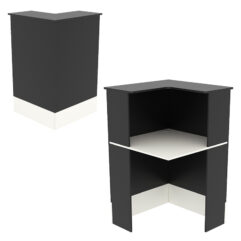 Модуль с царгой и столешницей СТАЙЛ №6 левый, Черный и Белый