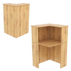 Модуль с царгой и столешницей СТАЙЛ №6 левый, Дуб Золотистый