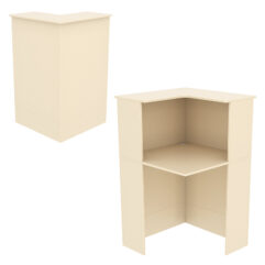 Модуль с царгой и столешницей СТАЙЛ №6 левый, Крем Вайс