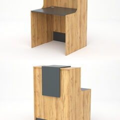 Ресепшн СТАЙЛ №1, Дуб Золотистый и Темно-Серый