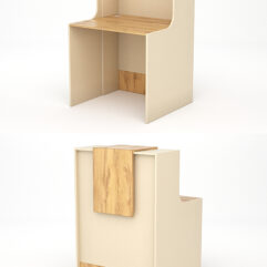 Ресепшн СТАЙЛ №1, Крем Вайс и Дуб Золотистый