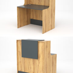 Ресепшн СТАЙЛ №2, Дуб Золотистый и Темно-Серый