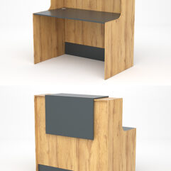 Ресепшн СТАЙЛ №3, Дуб Золотистый и Темно-Серый