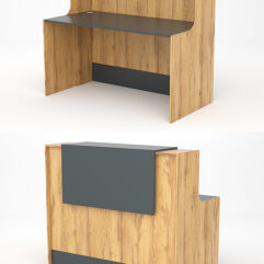 Ресепшн СТАЙЛ №4, Дуб Золотистый и Темно-Серый