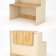 Ресепшн СТАЙЛ №4, Крем Вайс и Дуб Золотистый