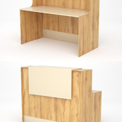 Ресепшн СТАЙЛ №4, Дуб Золотистый и Крем Вайс