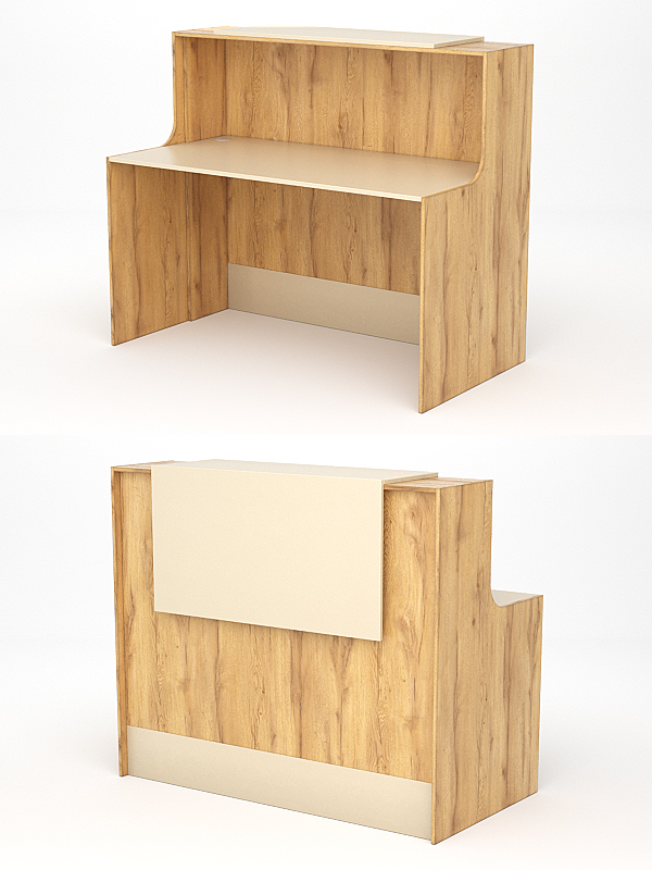 Ресепшн СТАЙЛ №4, Дуб Золотистый и Крем Вайс