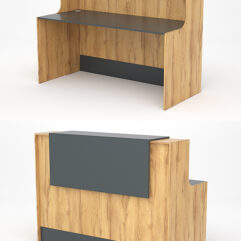 Ресепшн СТАЙЛ №5, Дуб Золотистый и Темно-Серый