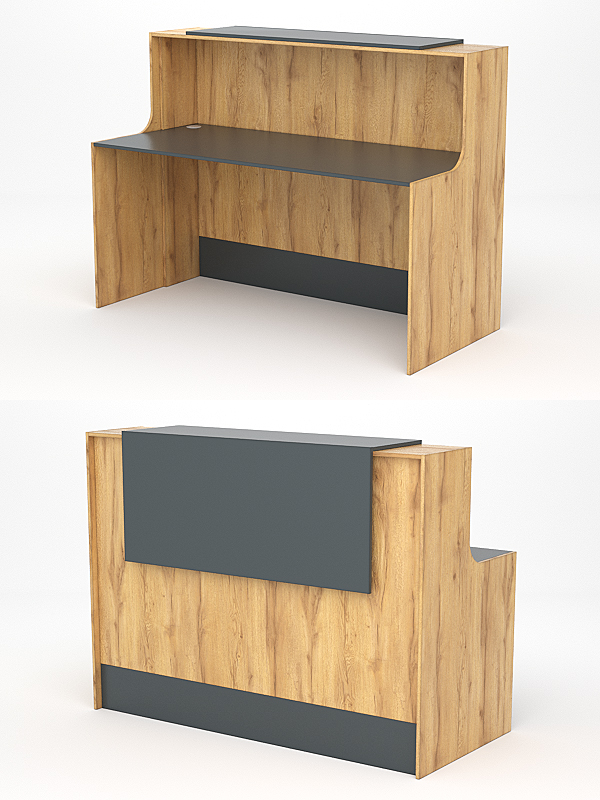 Ресепшн СТАЙЛ №5, Дуб Золотистый и Темно-Серый