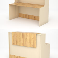 Ресепшн СТАЙЛ №5, Крем Вайс и Дуб Золотистый