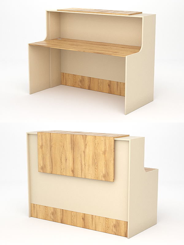 Ресепшн СТАЙЛ №5, Крем Вайс и Дуб Золотистый