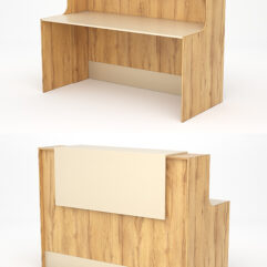 Ресепшн СТАЙЛ №5, Дуб Золотистый и Крем Вайс