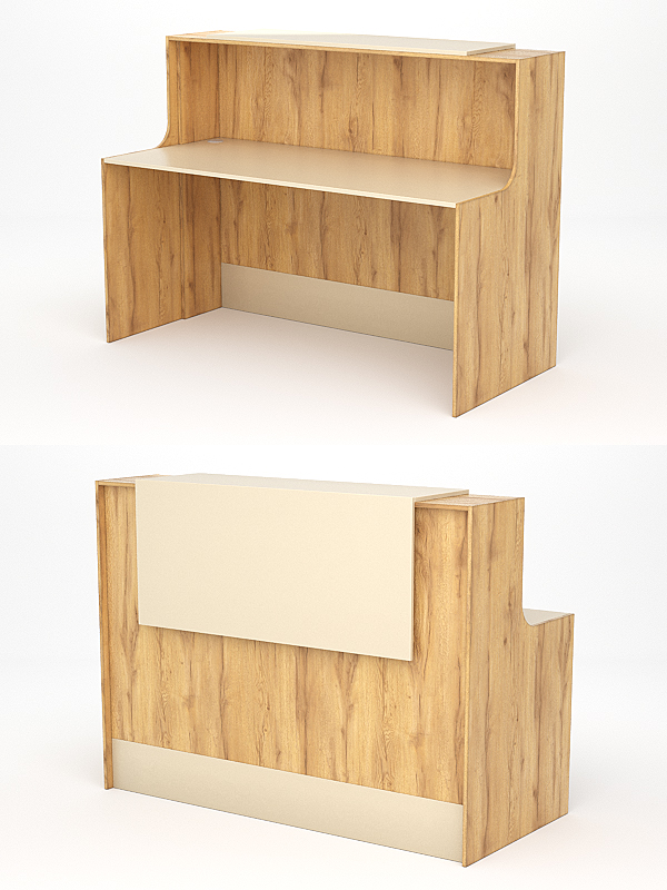 Ресепшн СТАЙЛ №5, Дуб Золотистый и Крем Вайс