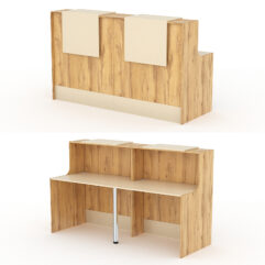 Комплект Ресепшнов СТАЙЛ №1, Дуб Золотистый и Крем Вайс